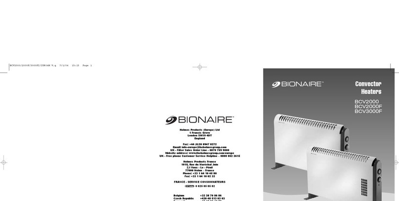 Bionaire BCV3000F instruction manual