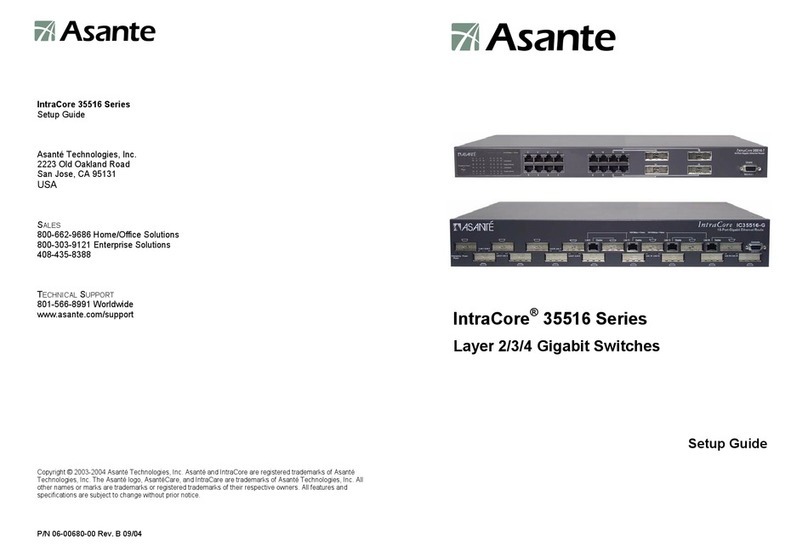 Asante IntraCore 35516 Series User manual Asante IntraCore 35516 Series User manual