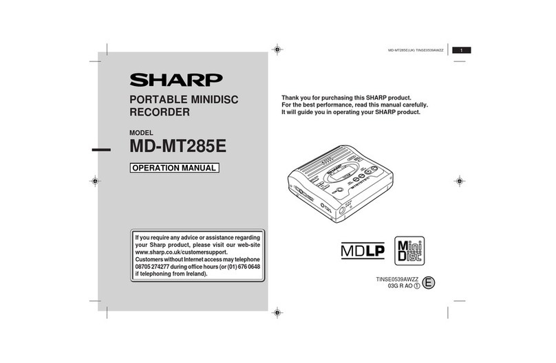 Sharp MD-MT285E User manual Sharp MD-MT285E User manual