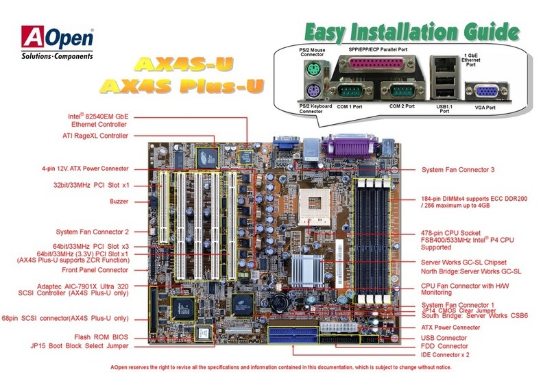 AOpen AX4S-U User manual