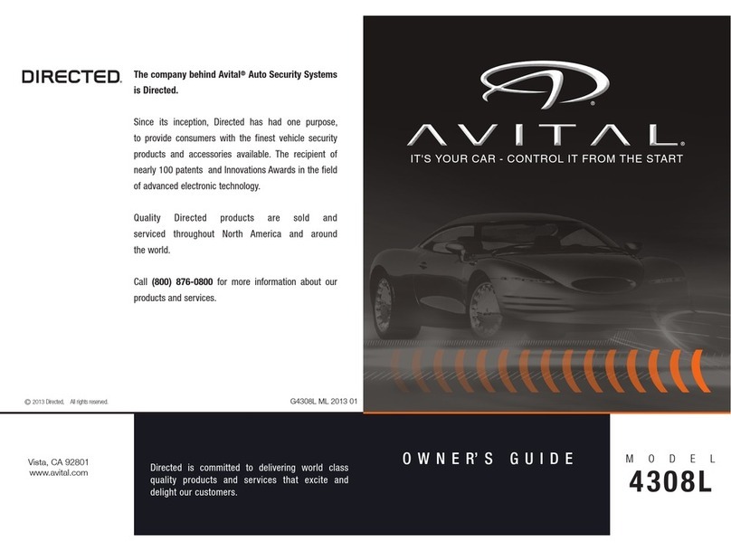 Avital 4308L owner's guide