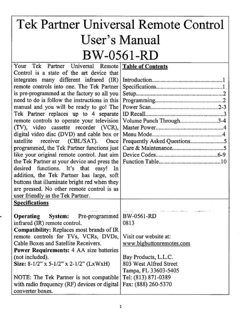 Tek Partner BW-0561-RD User manual
