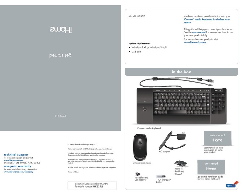 iHome iConnect IH-K235LB user manual