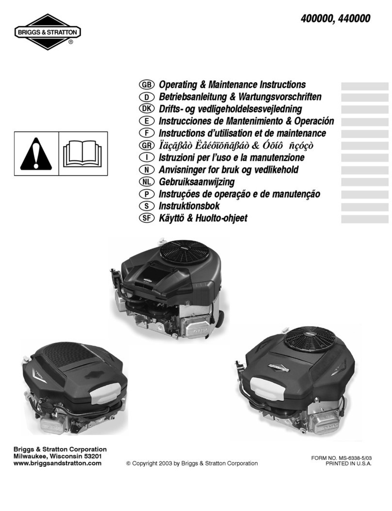 Briggs & Stratton 440000 Professional Series Operating & maintenance instructions