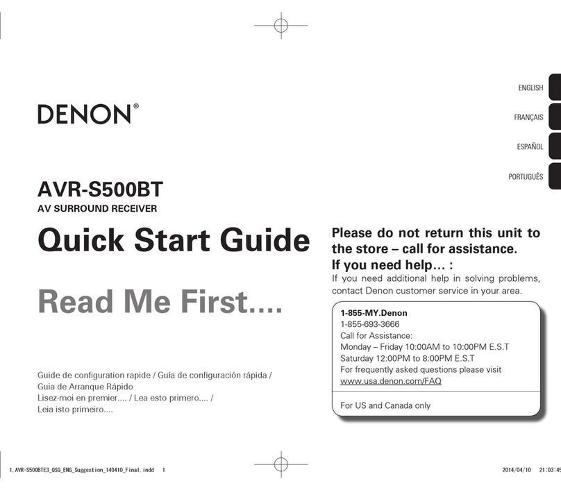 Denon AVR-S500BT User manual