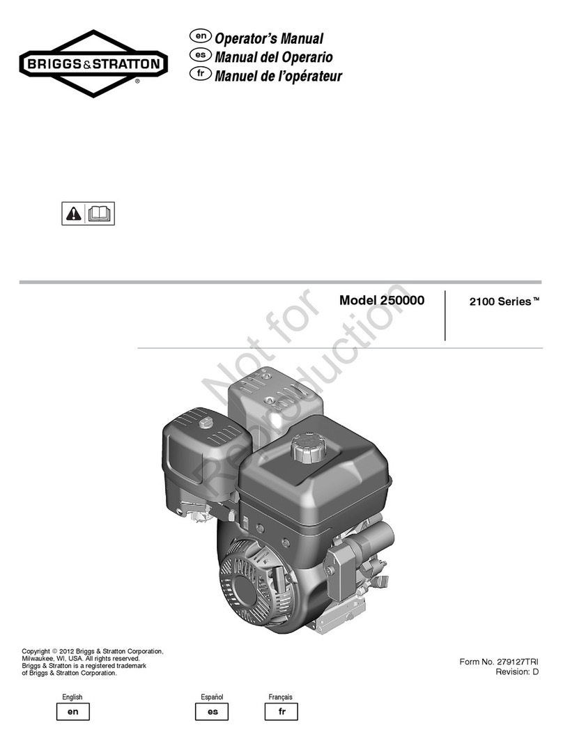 Briggs & Stratton 250000 Series User manual Briggs & Stratton 250000 Series User manual