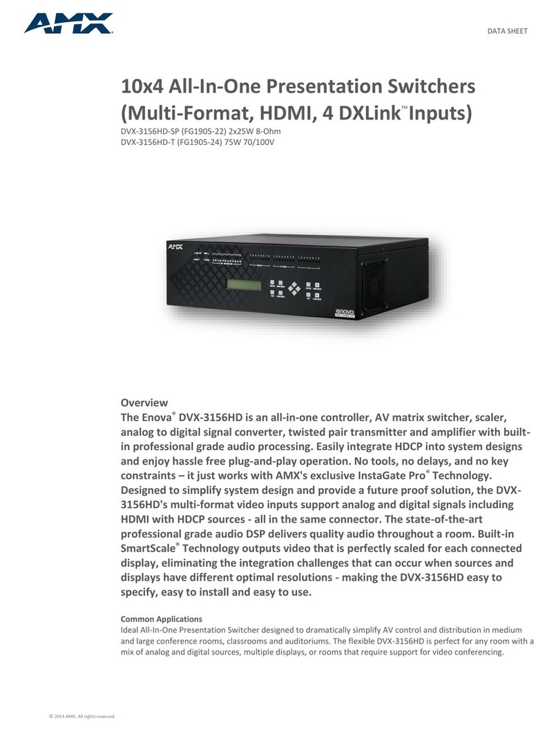 AMX Enova DVX-3156HD-SP User manual