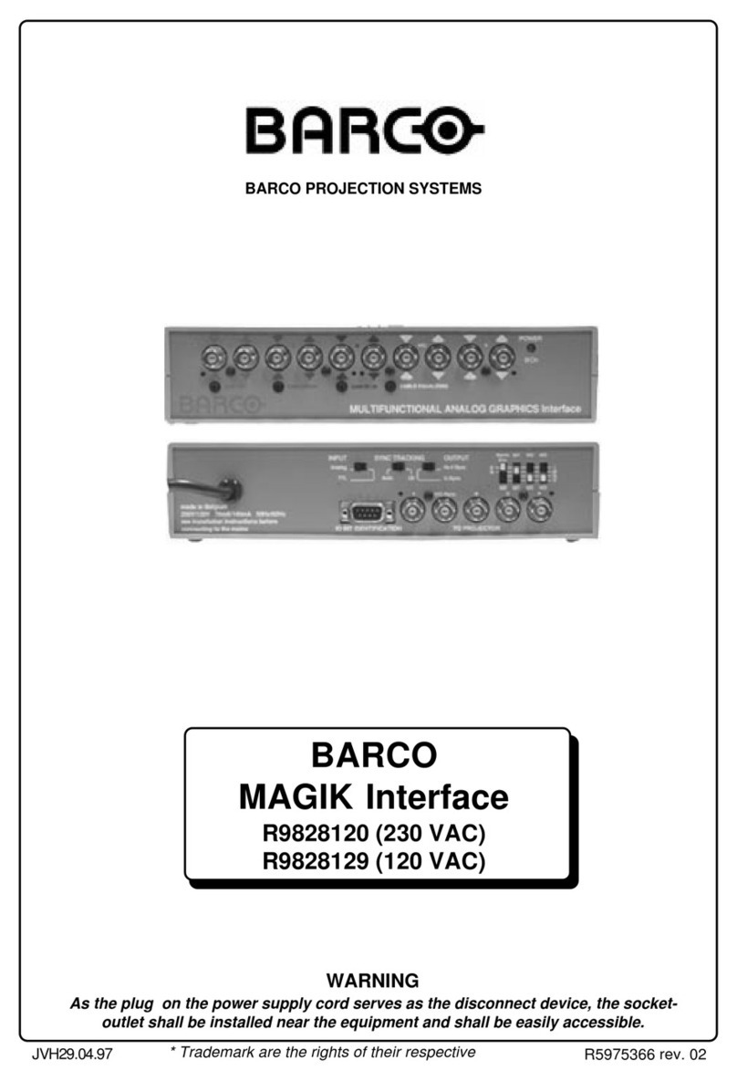 Barco R9828120 manual
