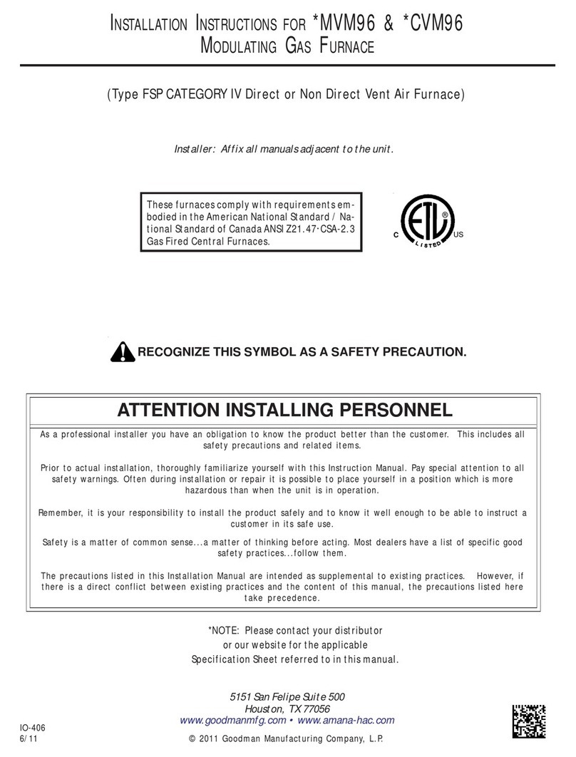 Goodman MVM96 Series User manual
