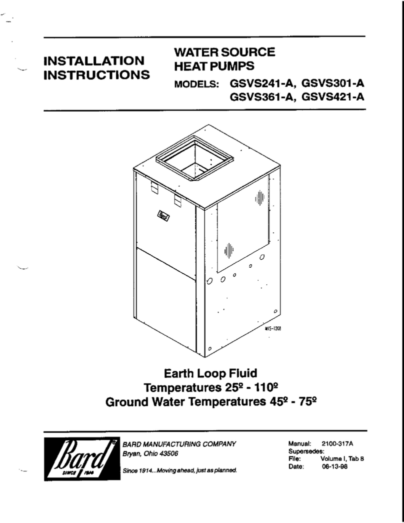 Bard GSVS421-A User manual