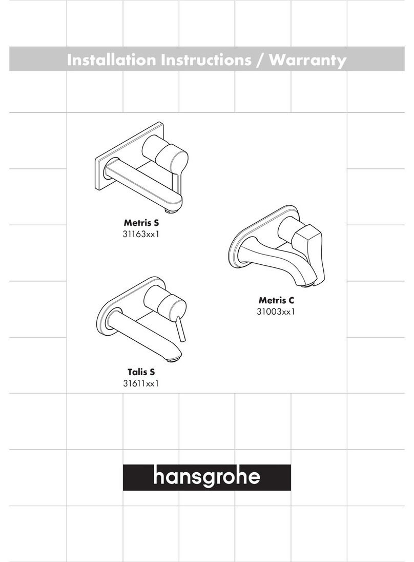 Hans Grohe Talis S 31611xx1 installation instructions Hans Grohe Talis S 31611xx1 installation instructions