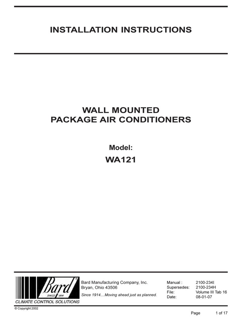 Bard WA121 installation instructions