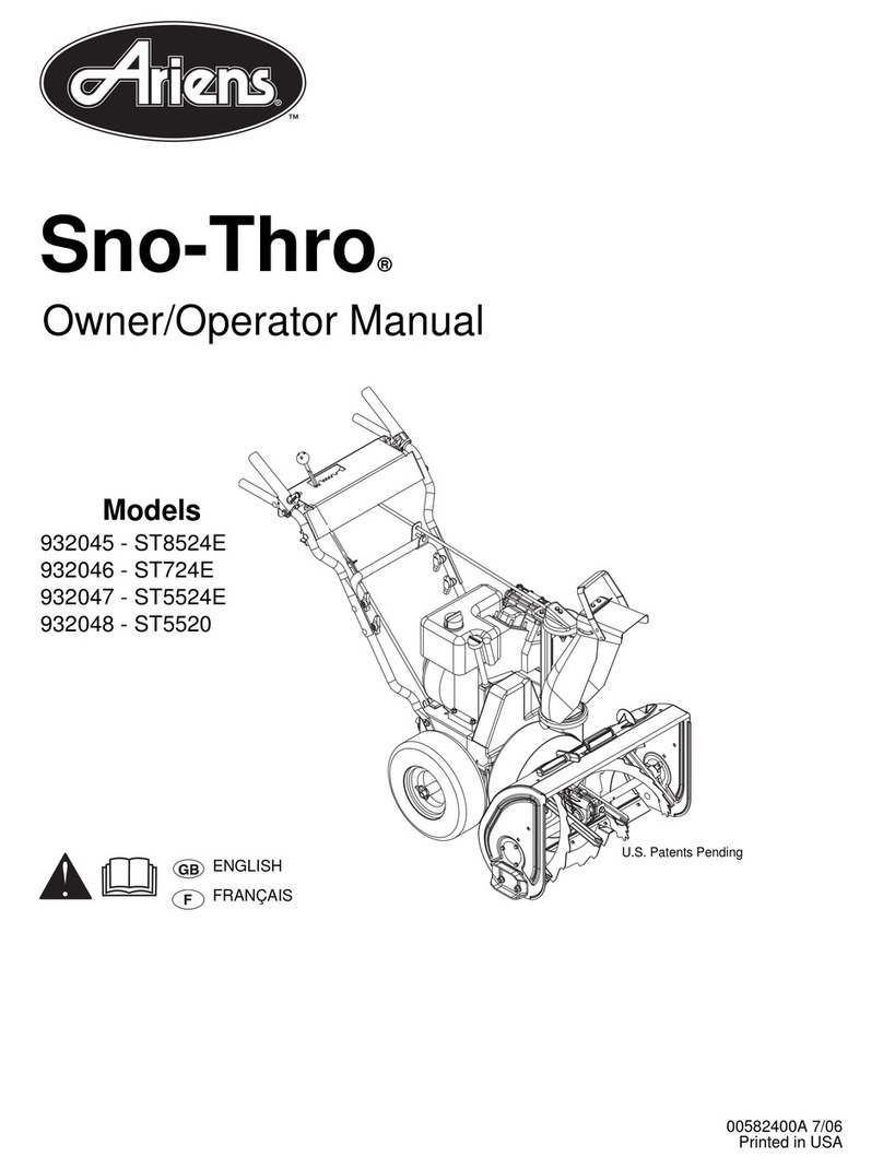Ariens SNO-THRO 932510 - ST5520 Owner's manual