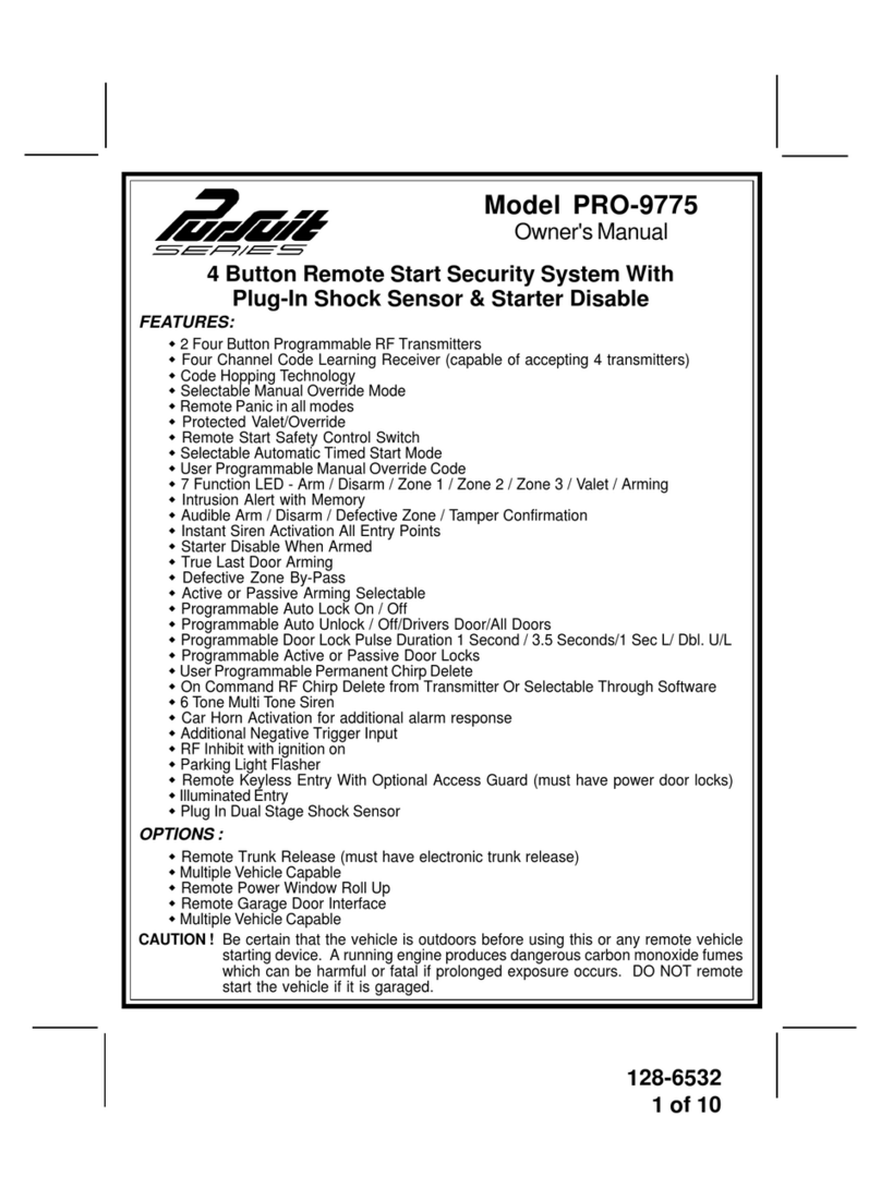 Audiovox Pursuit PRO-9775 owner's manual