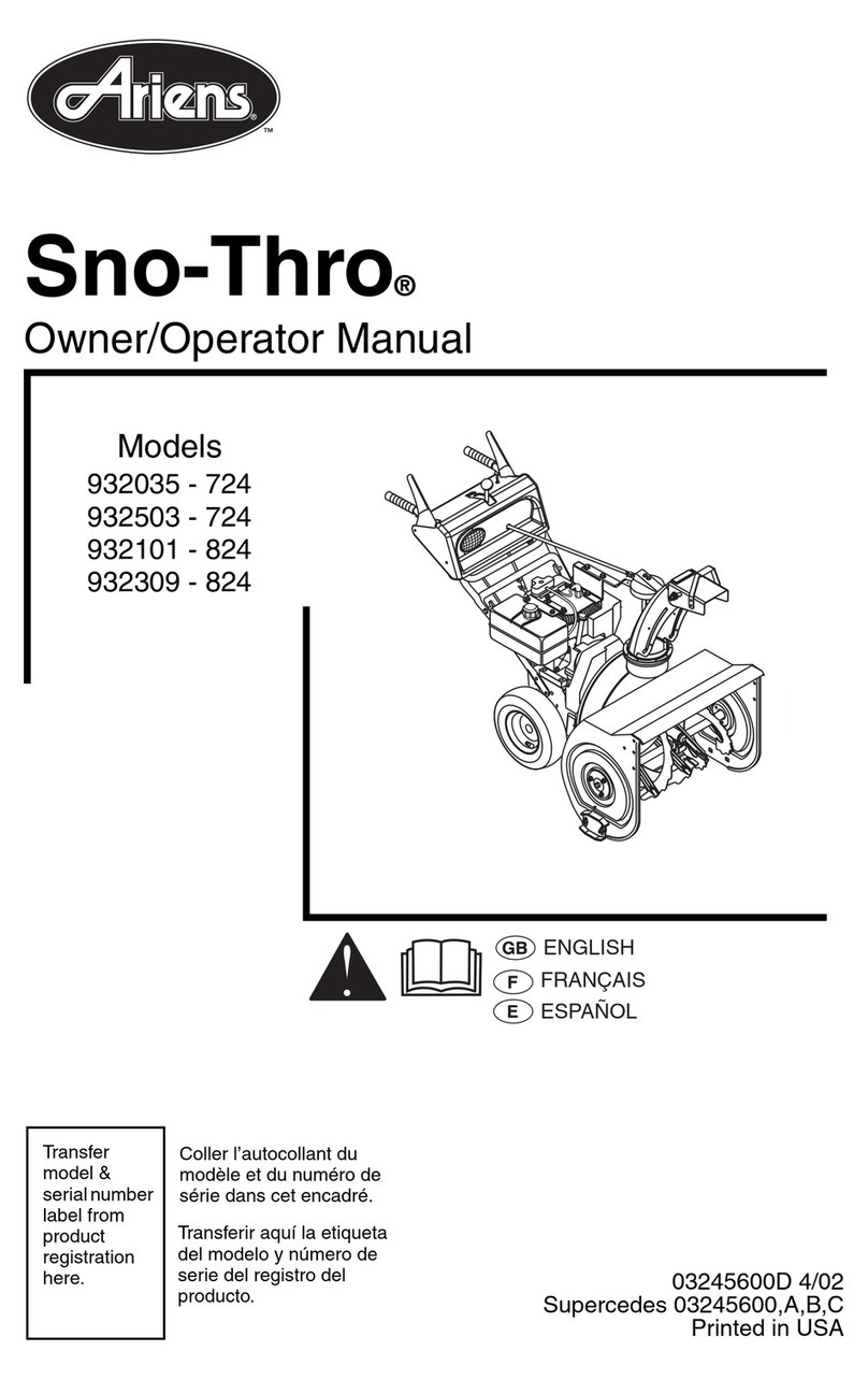 Ariens 932035-724 Owner's manual Ariens 932035-724 Owner's manual