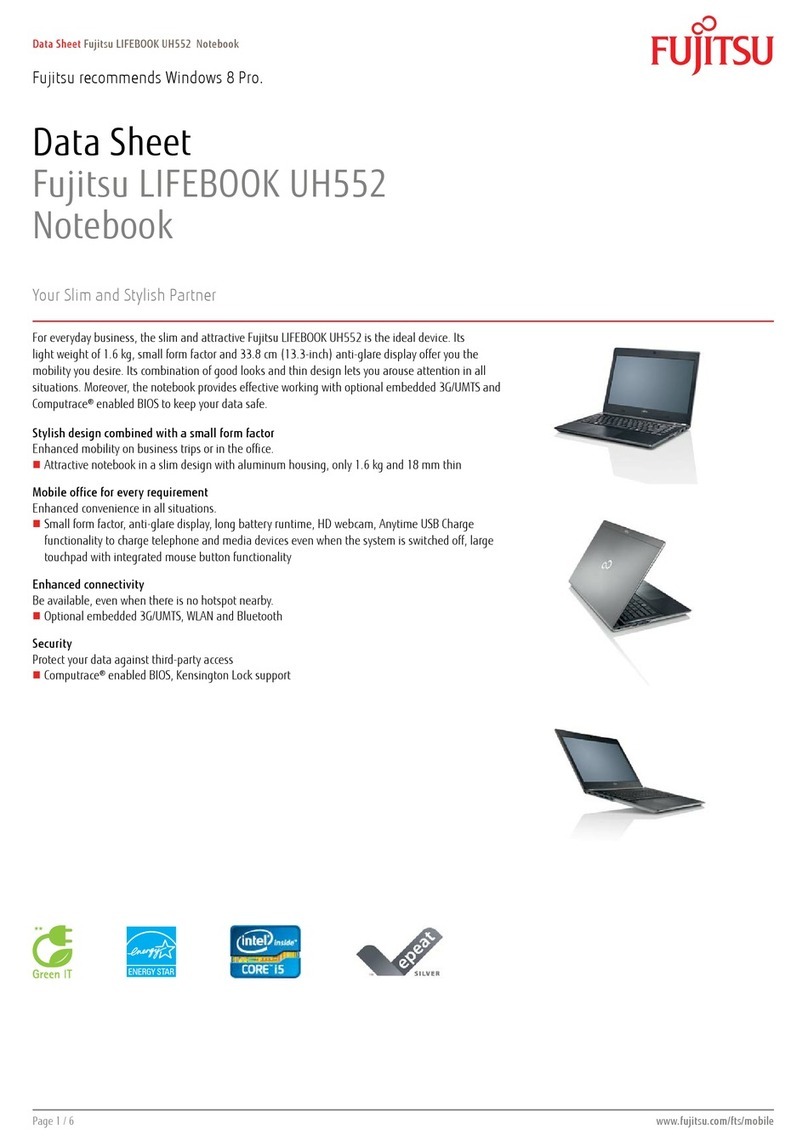 Fujitsu LIFEBOOK UH552 datasheet