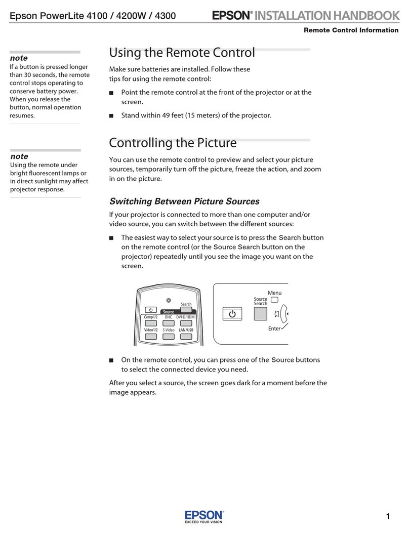 Epson PowerLite 4100 System manual