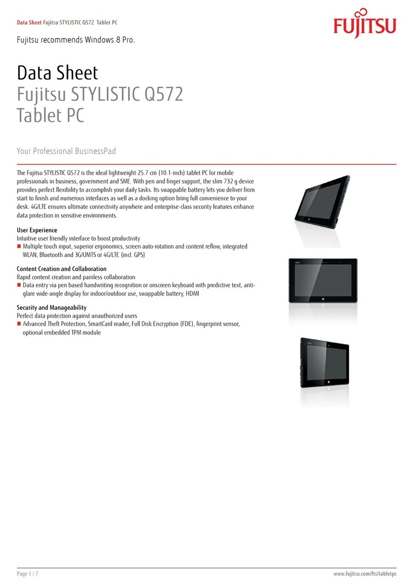 Fujitsu Stylistic Q572 User manual