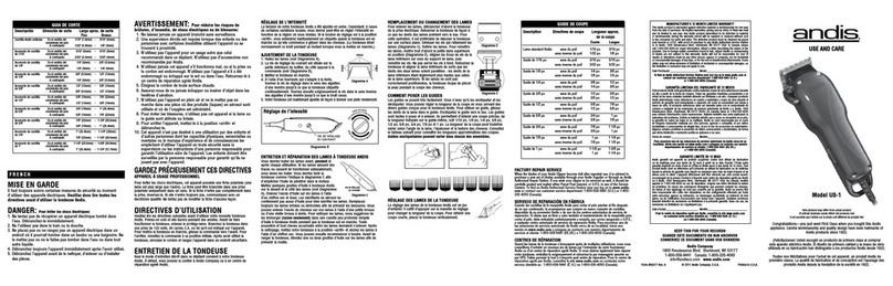 Andis US-1 Installation instructions