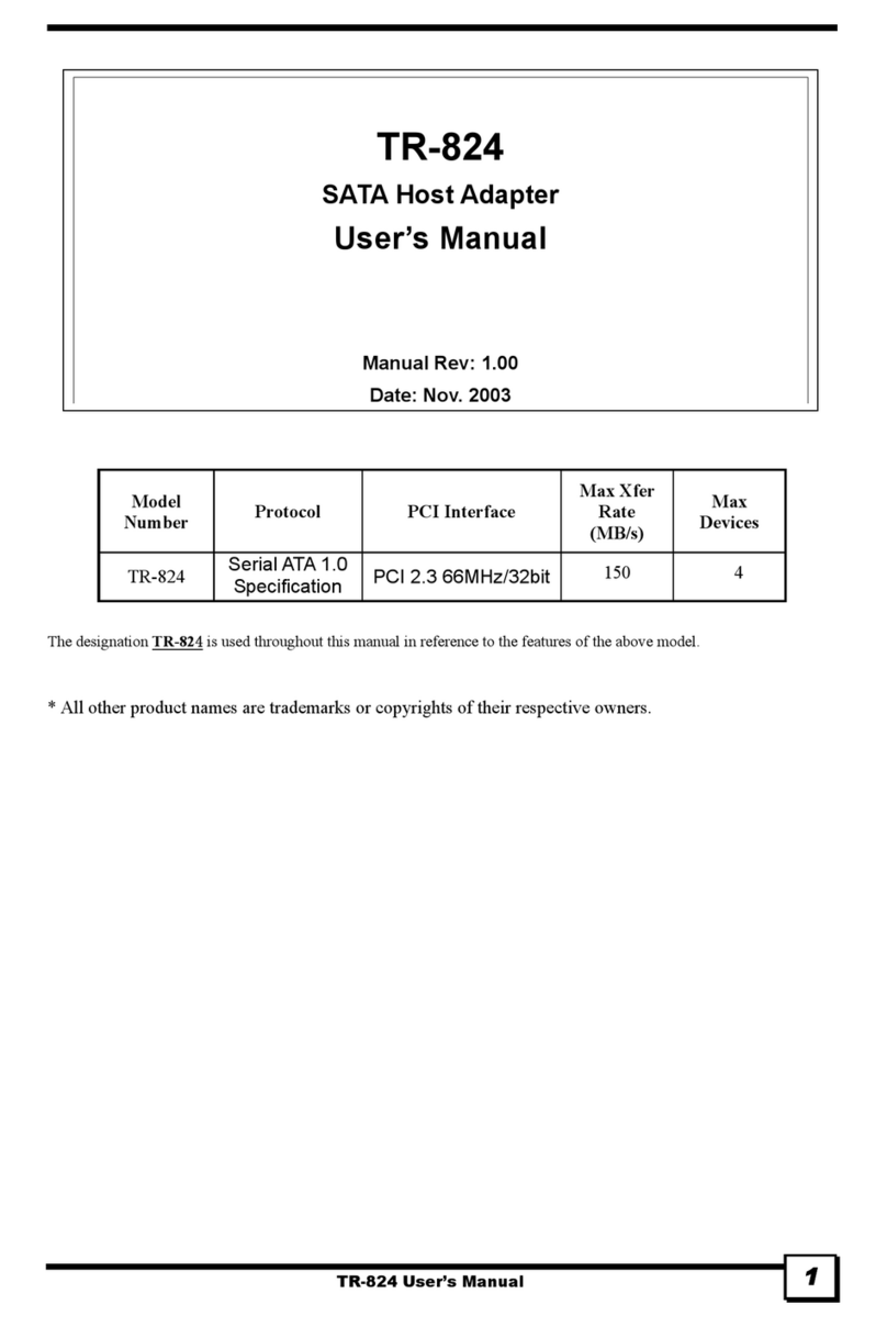Tekram Technology TR-824 User manual