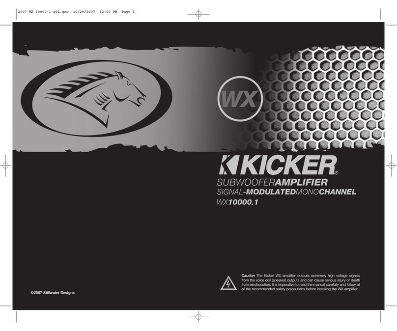 Kicker Warhorse WX 10000-1 User manual