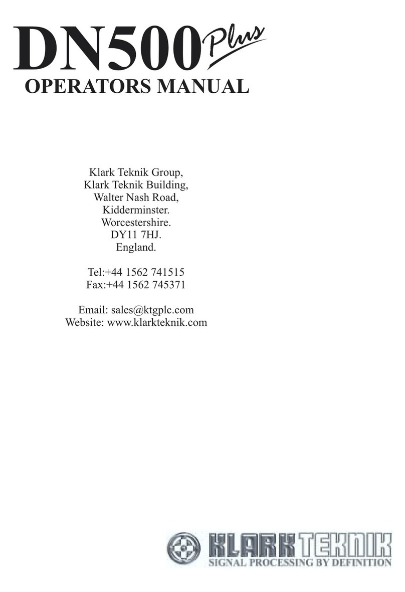 Klark Teknik DN500 Plus User manual