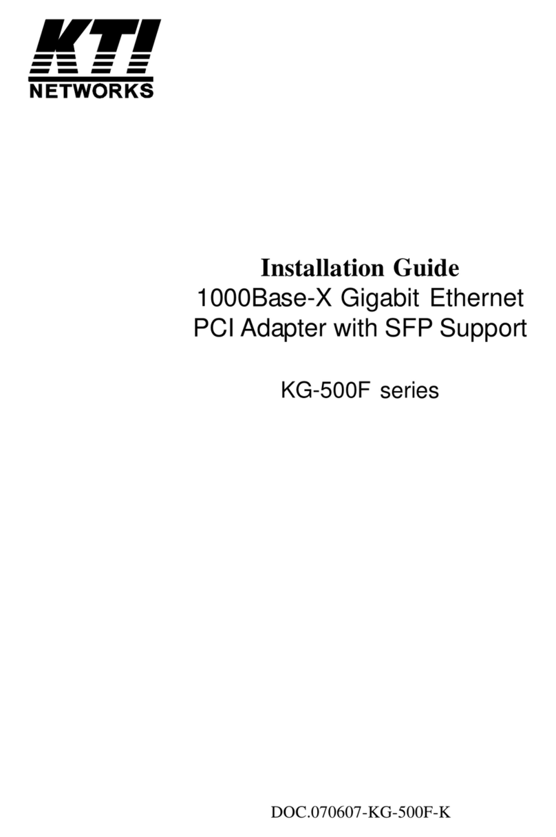 KTI Networks KG-500F series User manual
