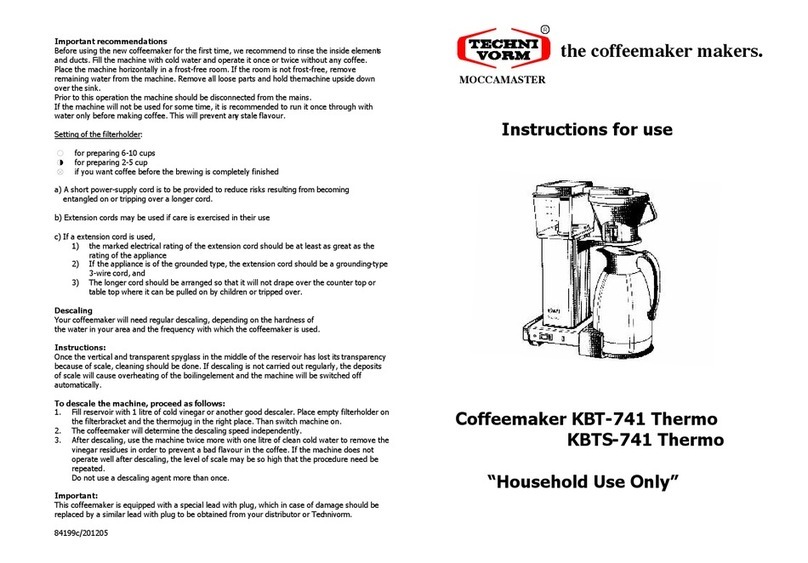 Technivorm KBT-741 Thermo User manual