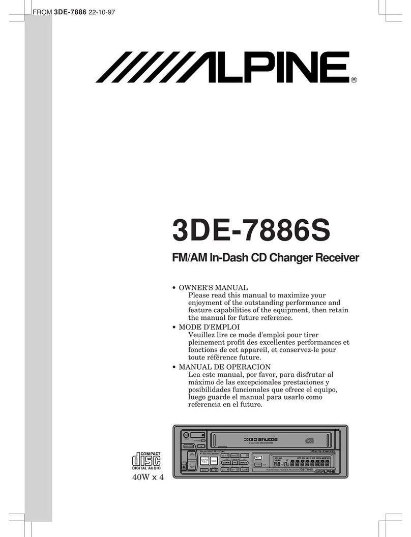 Alpine 3DE-7886S User manual