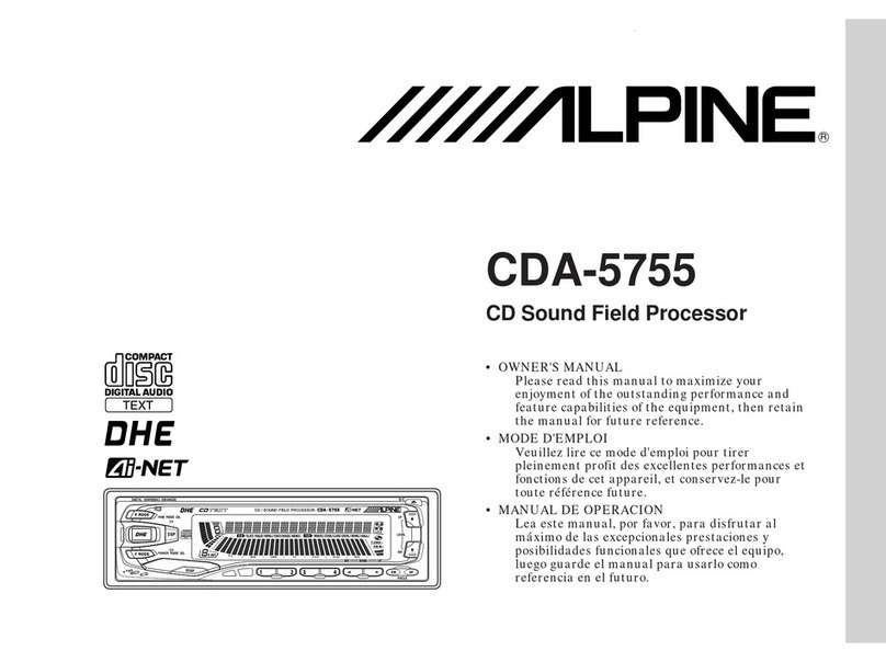 Alpine CDA-5755 owner's manual