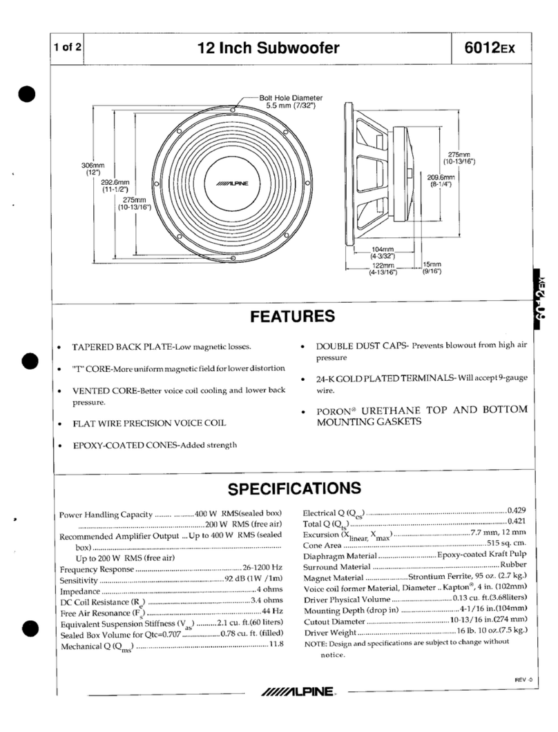 Alpine 6012EX specification