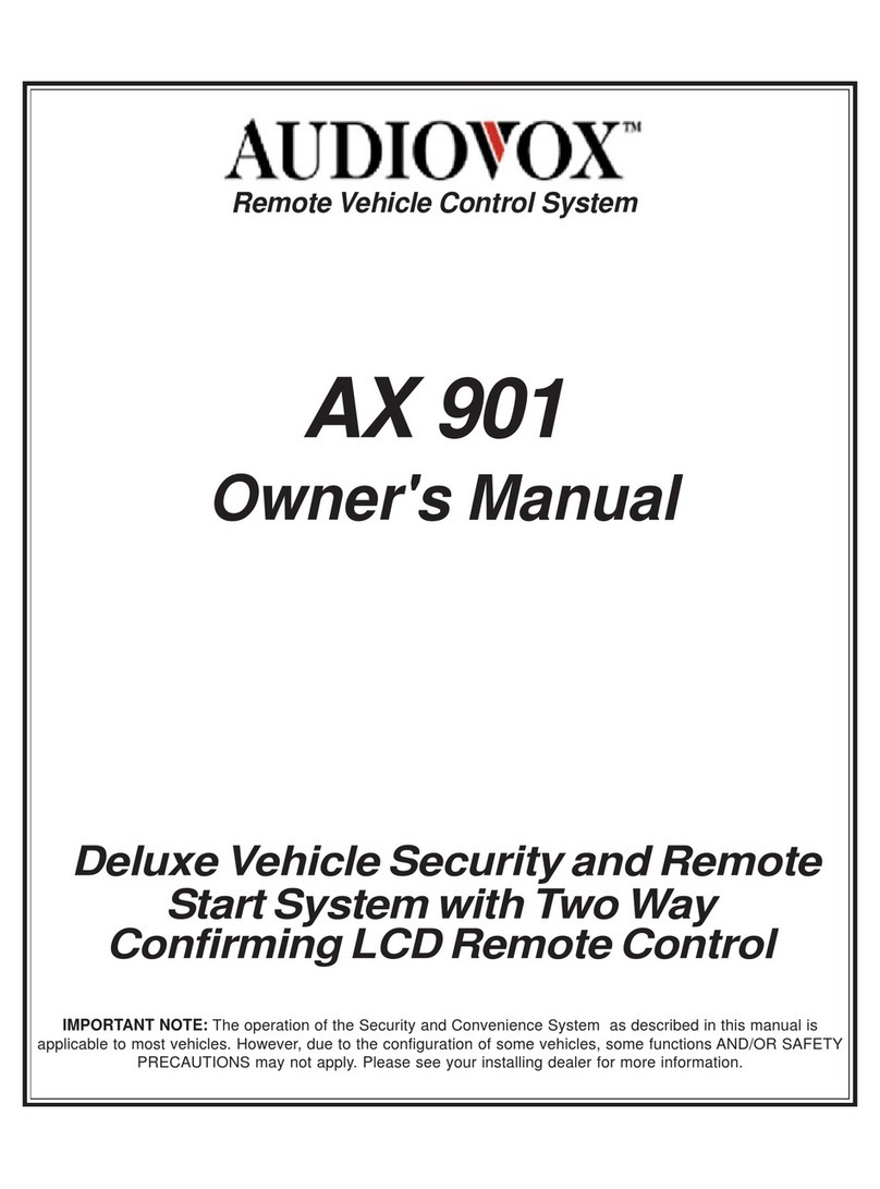 Audiovox AX 901 User manual