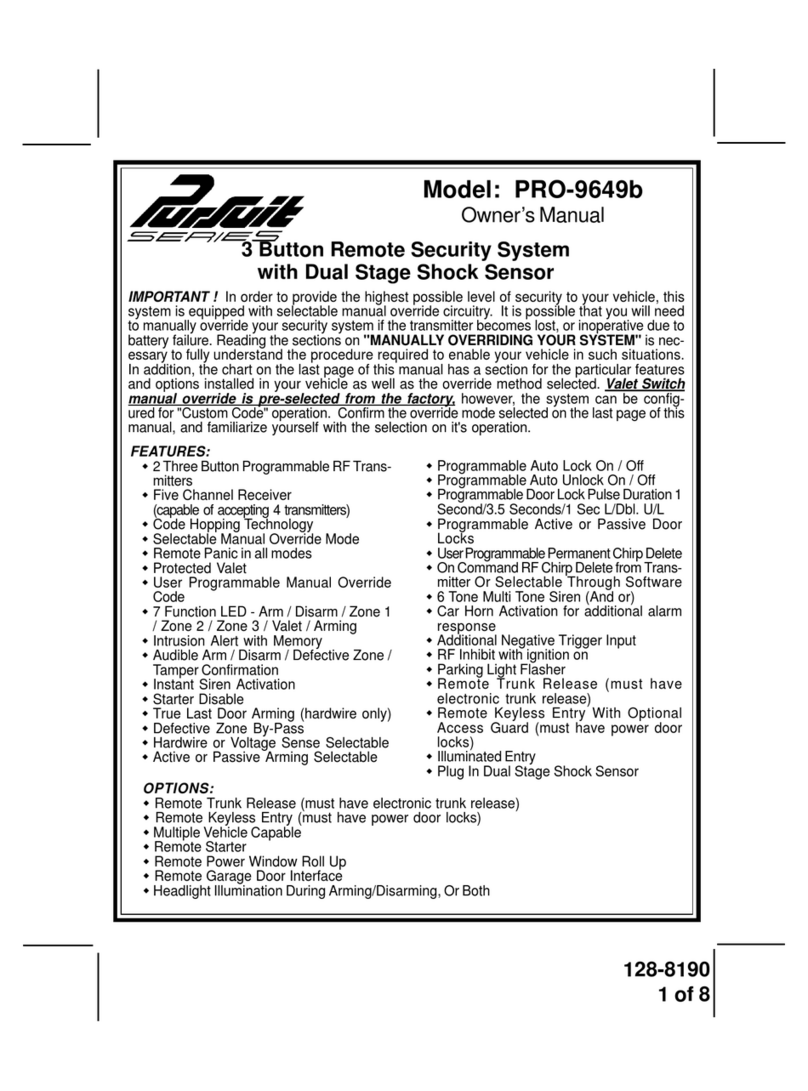 Audiovox Pursuit PRO-9649b User manual Audiovox Pursuit PRO-9649b User manual