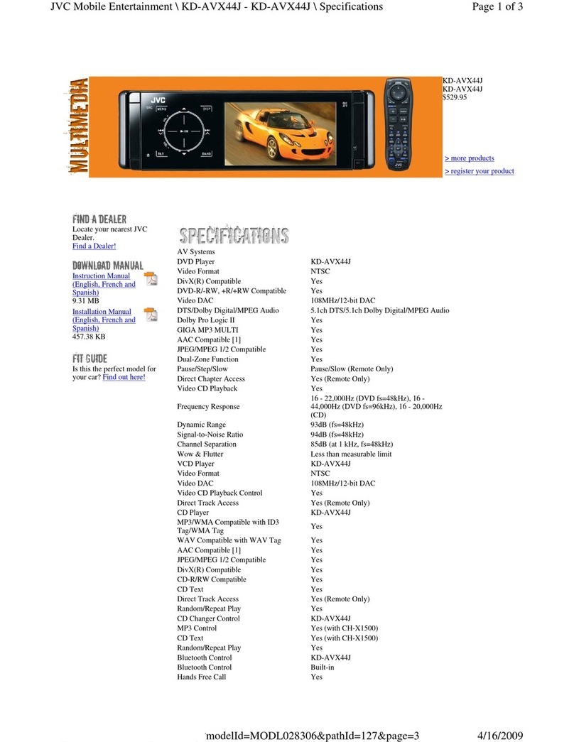 JVC KD-AVX44J User manual