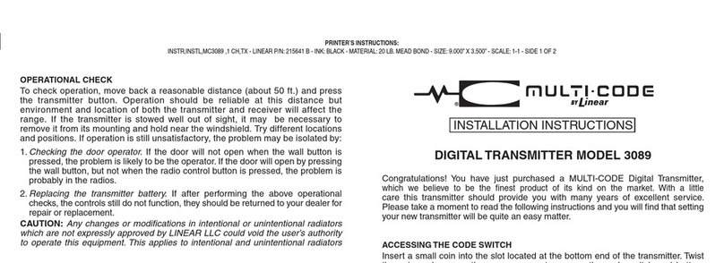 Multi-code 3089 User manual