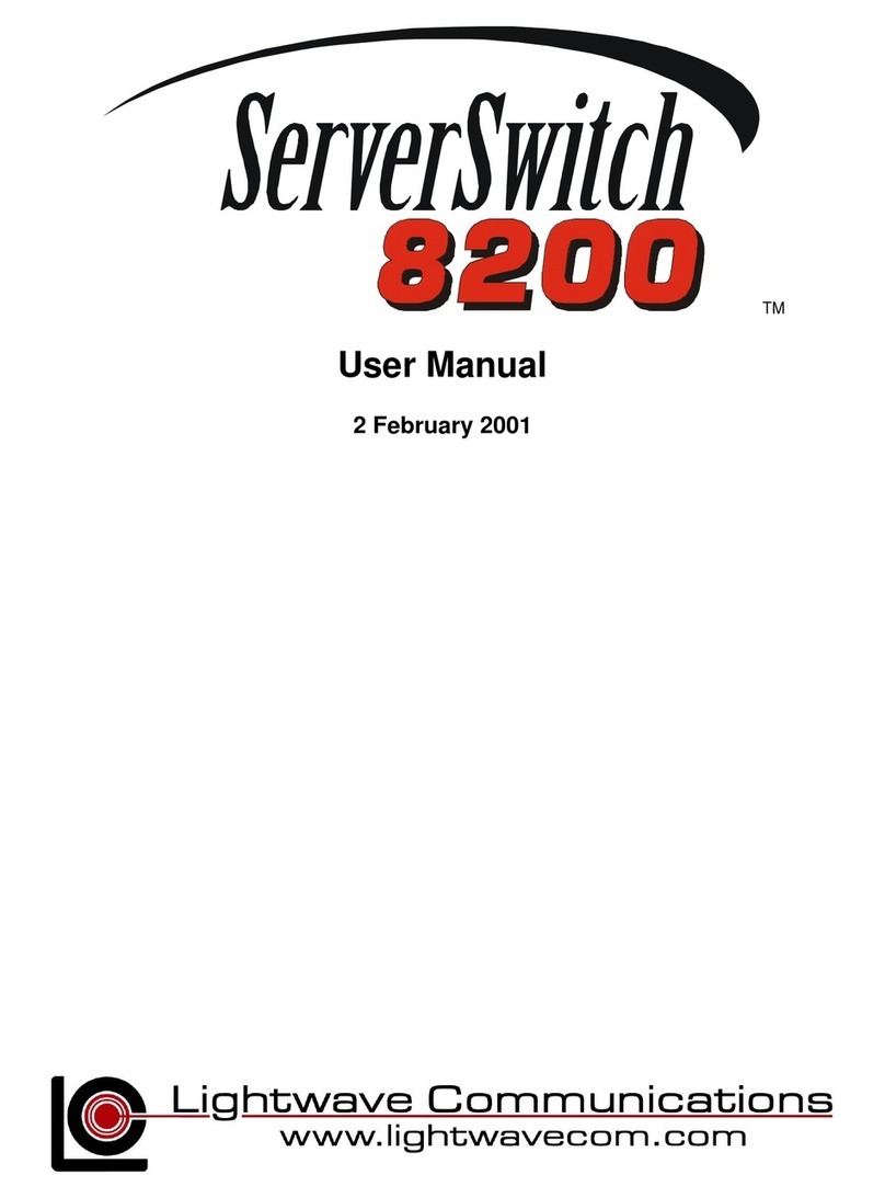 Lightwave Communications ServerSwitch 8200 user manual