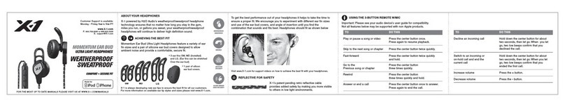X-1 MOMENTUM EAR BUD user guide
