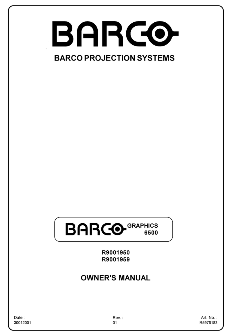 Barco R9001950 User manual Barco R9001950 User manual