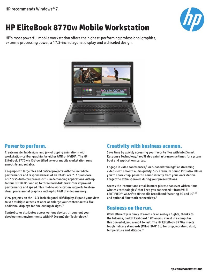 HP EliteBook 8770w User manual