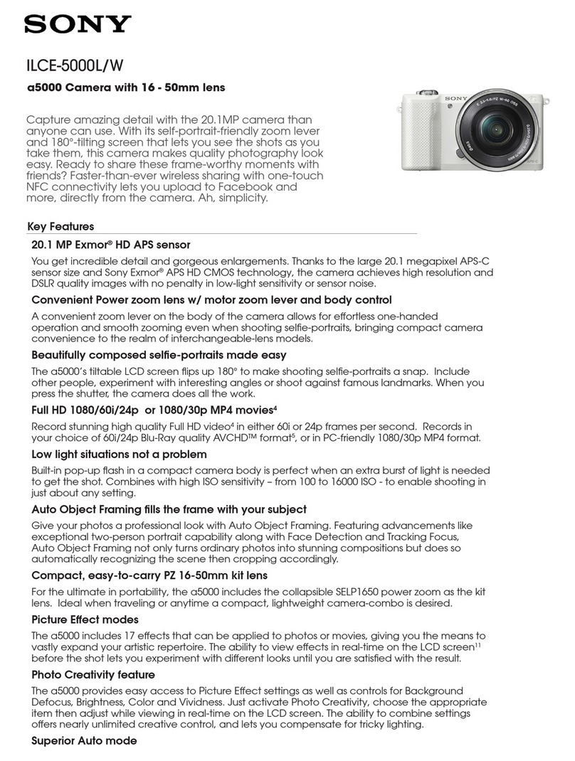 Sony ILCE-5000L/W User manual Sony ILCE-5000L/W User manual