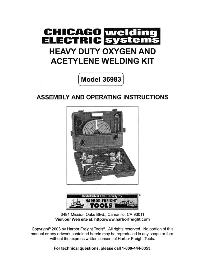 Chicago Electric 36983 Assembly and operating instructions