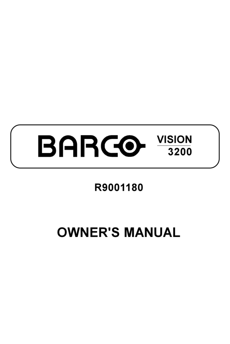 Barco R9001180 User manual Barco R9001180 User manual