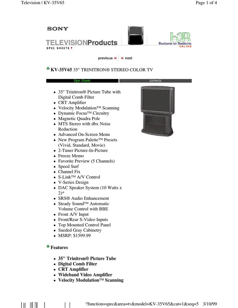 Sony Trinitron KV-35V65 System manual