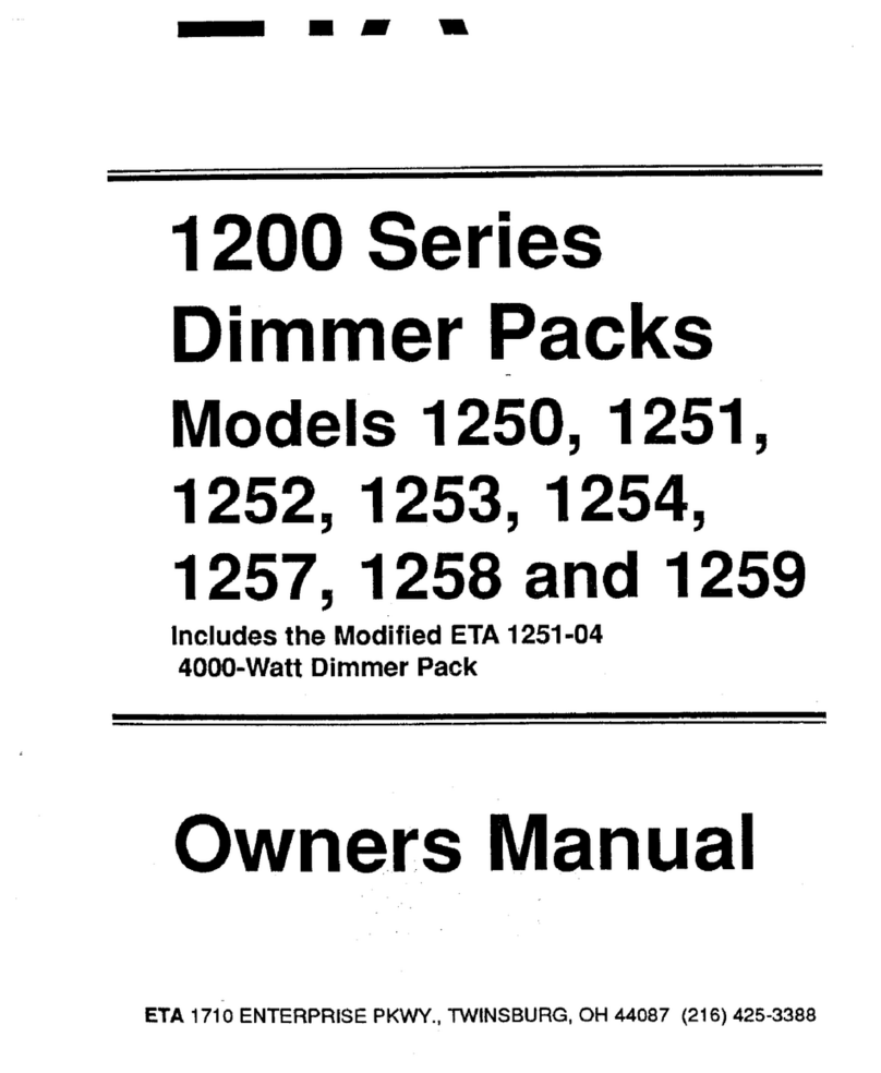 ETA Systems 1250 owner's manual