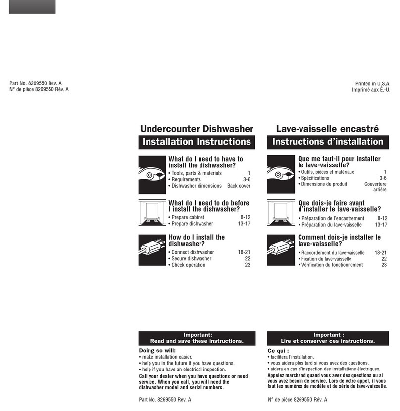 Maytag 8269550 User manual