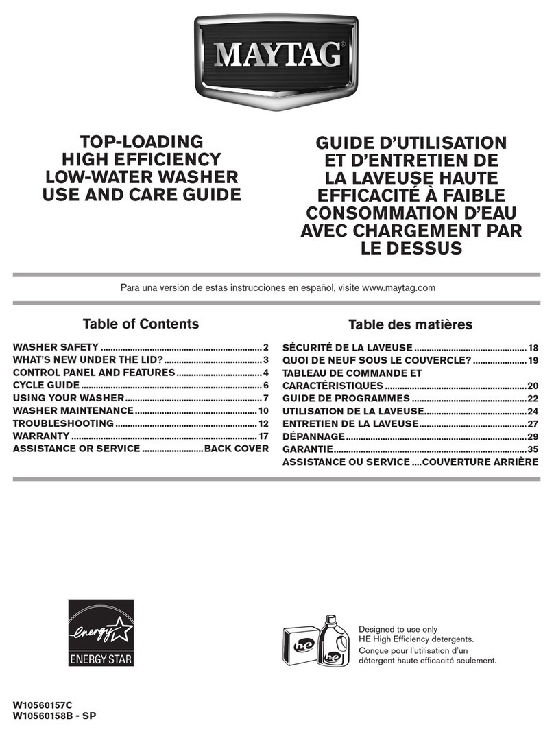 Maytag W10560158B - SP Use and care guide