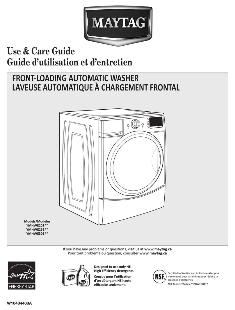 Maytag YMHWE251 Series Use & care guide