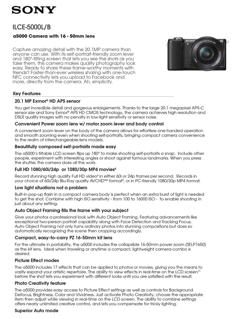 Sony ILCE-5000L/B User manual Sony ILCE-5000L/B User manual