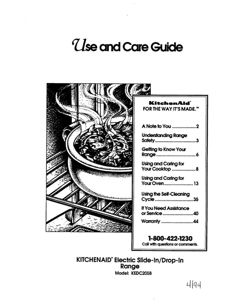KitchenAid KEDC205B User manual