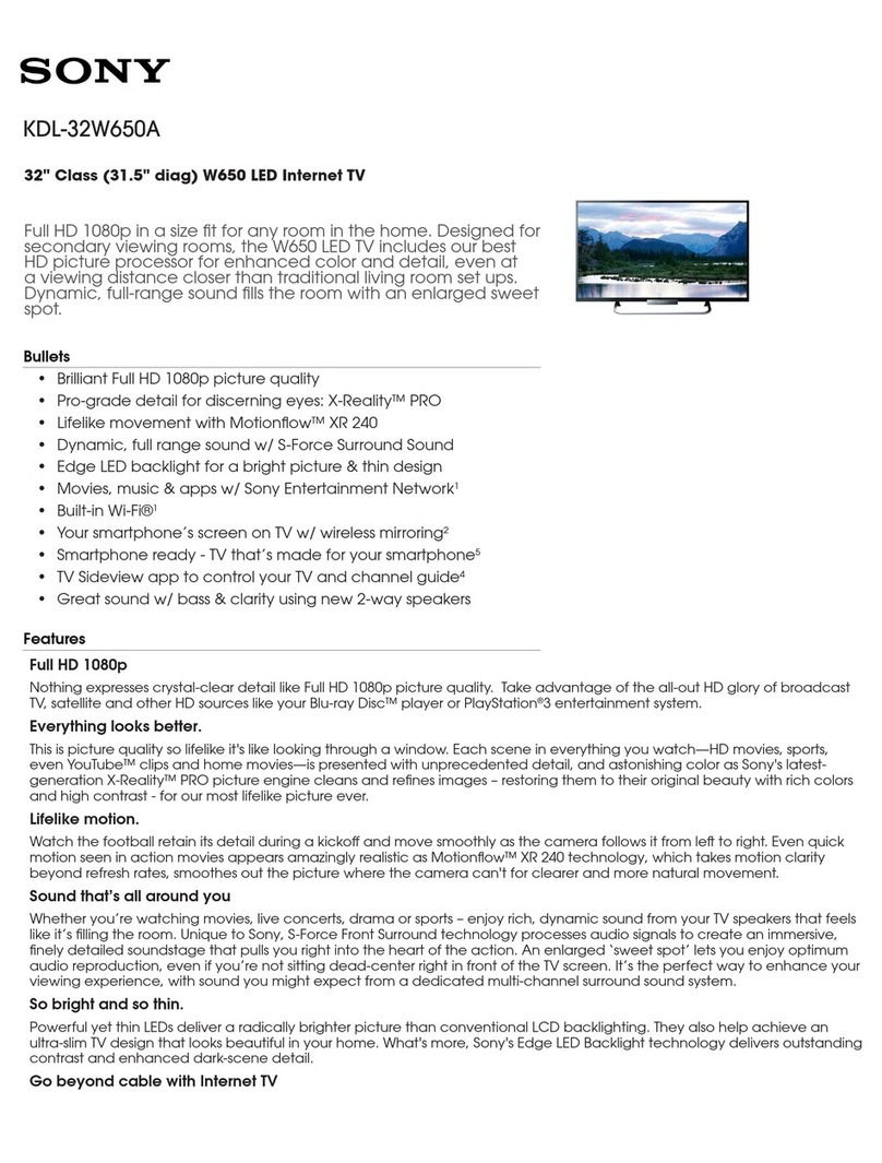 Sony Bravia KDL-32W650A User manual
